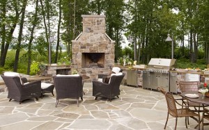 Outdoor Kitchen Fireplace Patio